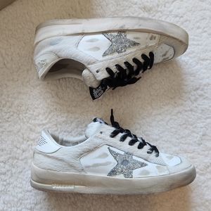 Golden Goose Stardan Ponyhair Glitter Star Sneakers Sz 39 with Box/dust bag